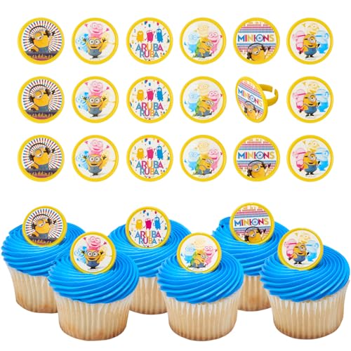 Anillos para cupcakes de Minions que llenan de sonrisas y diversión tus postres caseros