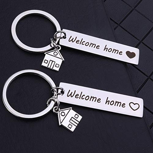 Garneck 2 peças Chaveiro de boas-vindas para casais, chaveiros de casa nova, chaveiros, pingentes, c