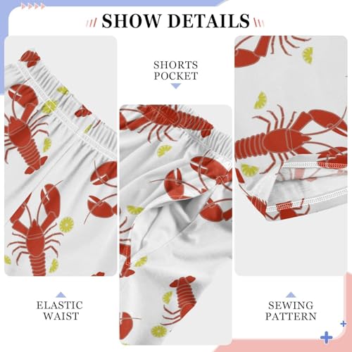 ZZXXB Lobster Lemon Boys Long Pants Soft Trousers Elastic Waist Kids Lounge Bottoms with Pockets S-XL4