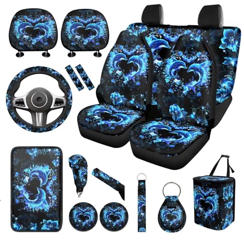 WUYOJUXA Neon Dolphin Car Seat Covers Full Set for Men...