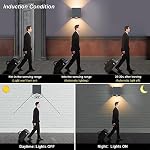 Klighten 12W Aussenlampe Außenwandleuchte mit Bewegungsmelder,2PCS Außenlampe mit bewegungsmelder Einstellbarer Lichtstrahl,Wandleuchte Außen/Innen Up Down für Garten/Flur/Weg,IP65,2700K,Anthrazit – Bild 5