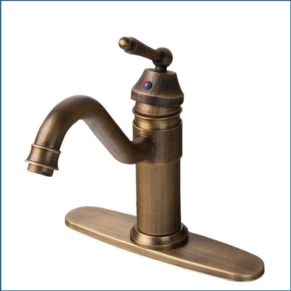 Robinet d'évier de salle de bain à manche unique réglage précis mélangeur cascade en laiton