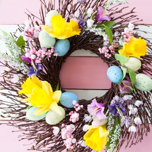 Huevos de Pascua artificiales Winlyn de espuma verdes y azules 6