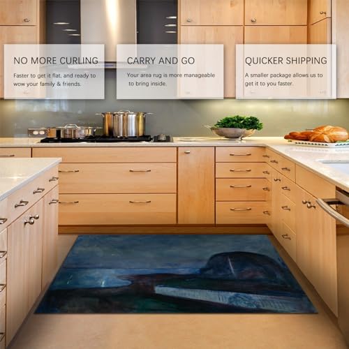 Tapis Nuit Étoilée Munch antidérapant pour le bureau à domicile
