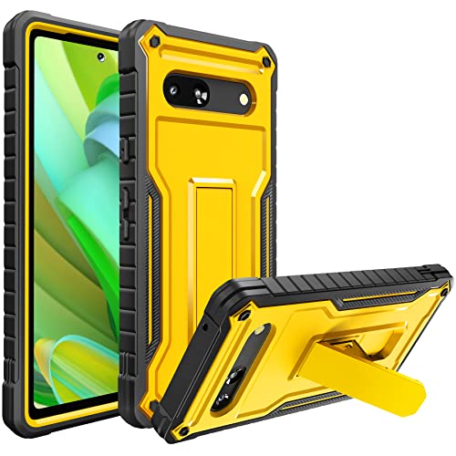 Image of for Google Pixel 7A Case (Does NOT FIT Non-7 or pro), Military Grade Protection Shockproof Case Built-in Kickstand Compatible with Pixel 7A Phone 6.1 Inch (Yellow)