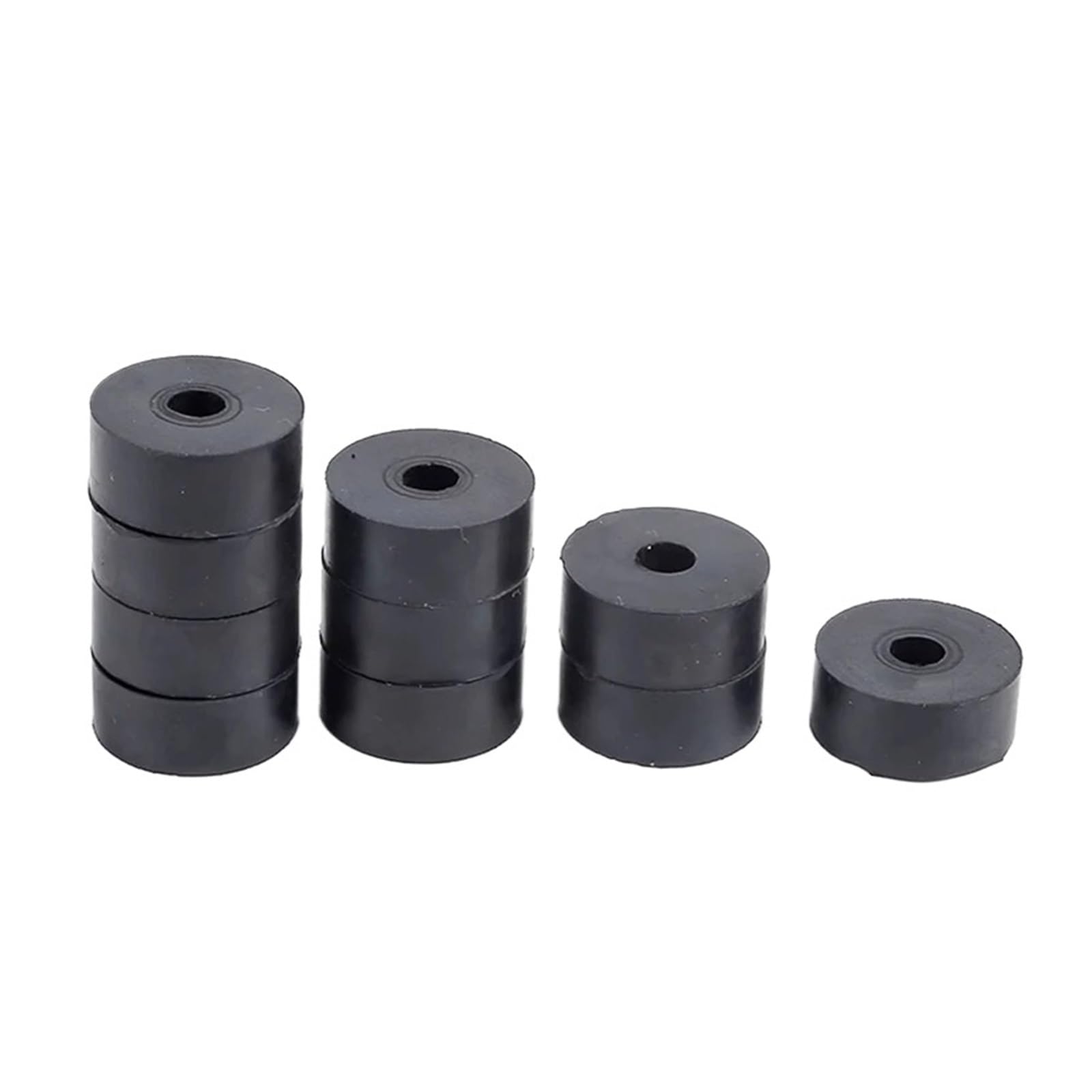 Almohadilla amortiguadora de goma Circular OD 40-80mm Pie de máquina insonorizado que absorbe los golpes(5pcs,50 x 30 x 15mm)