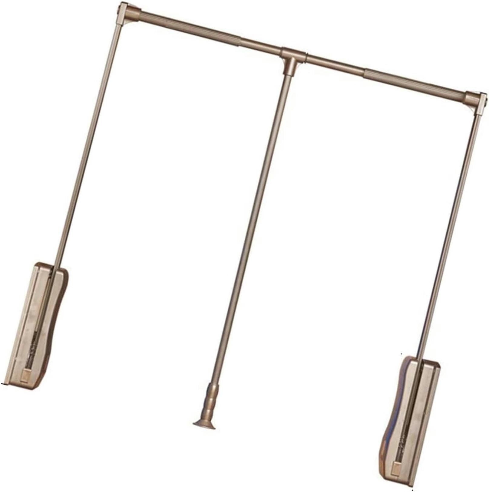 Tige de suspension rétractable pour réparer une penderie affaissée sans outil