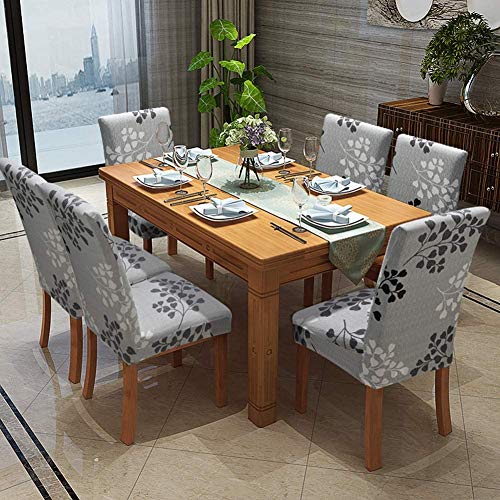 Image of Dining Table Chair Cover Set Polyester Spandex Elastic Printed Chair Cover Stretchable Removable Washable Protector Chair Covers Slipcovers Protective for Chair Cover Set of 2
