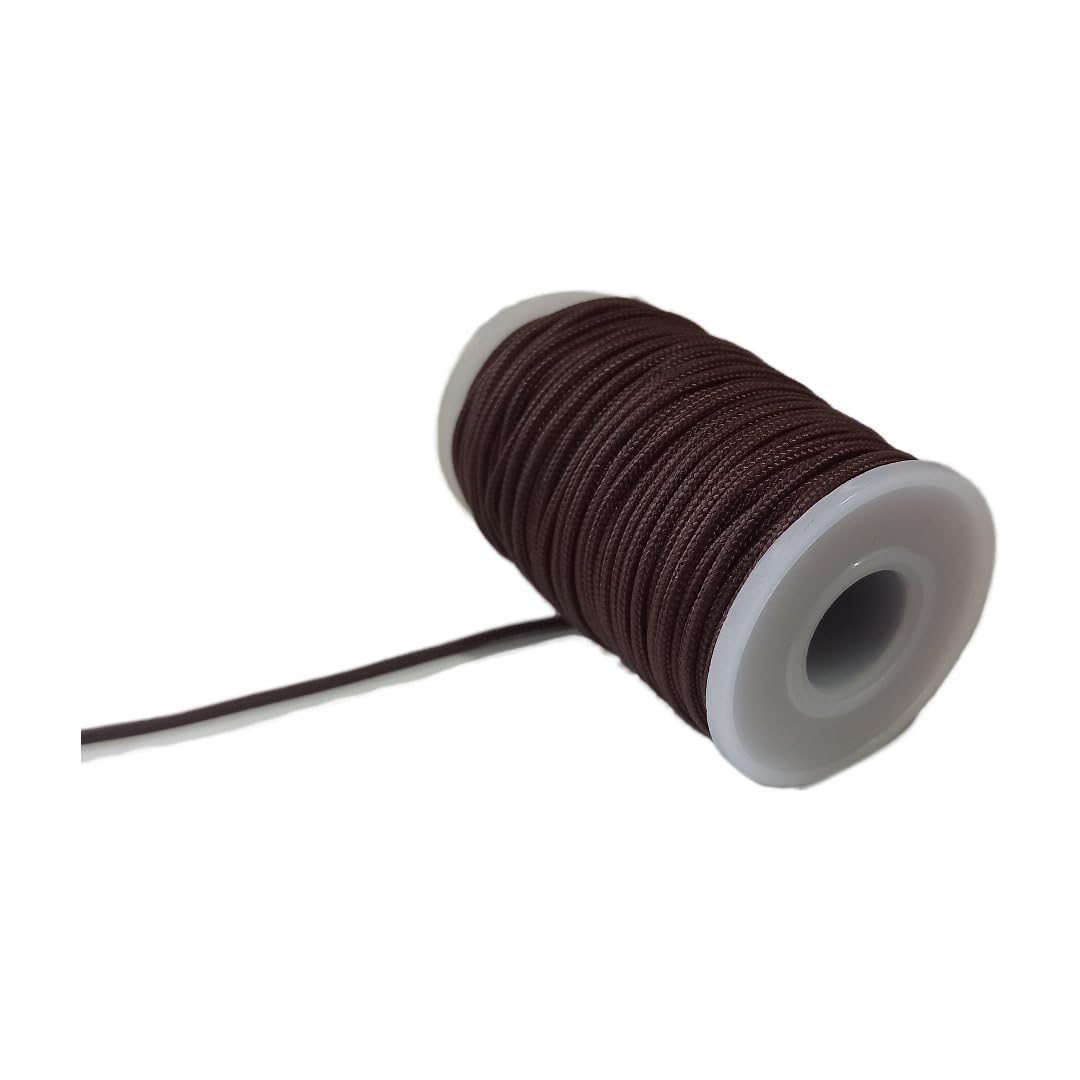 Nylon Cord for Blinds, Multipurpose Use - Dark Brown, 25 Meters