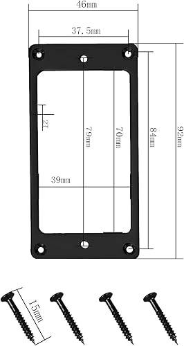 Miniatura 7 de Juego de 2 fundas de metal para anillo de recogida Humbucker, compatible con guitarras eléctricas LP SG (dorado)