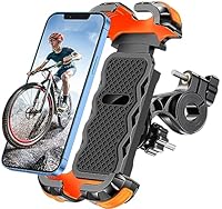 Glangeh Handyhalterung Fahrrad Lenker, [Sicheres Schloss] 360° Drehbar Universal Handyhalterung Motorrad, Vollständiger Schutz Handyhalter Montageständer für MTB Scooter, für 4,7-6,8 Smartphone