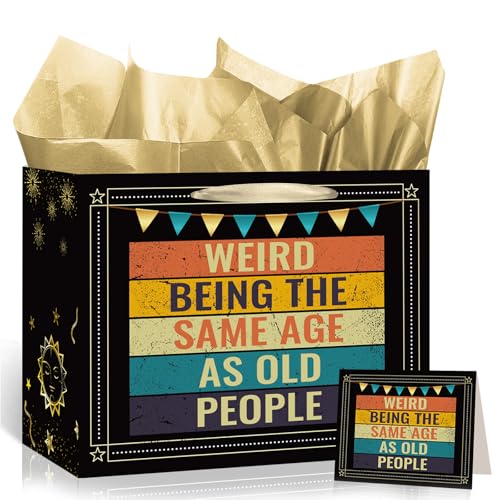 Sac d'anniversaire pour papa au design vintage lors d'une fête en famille