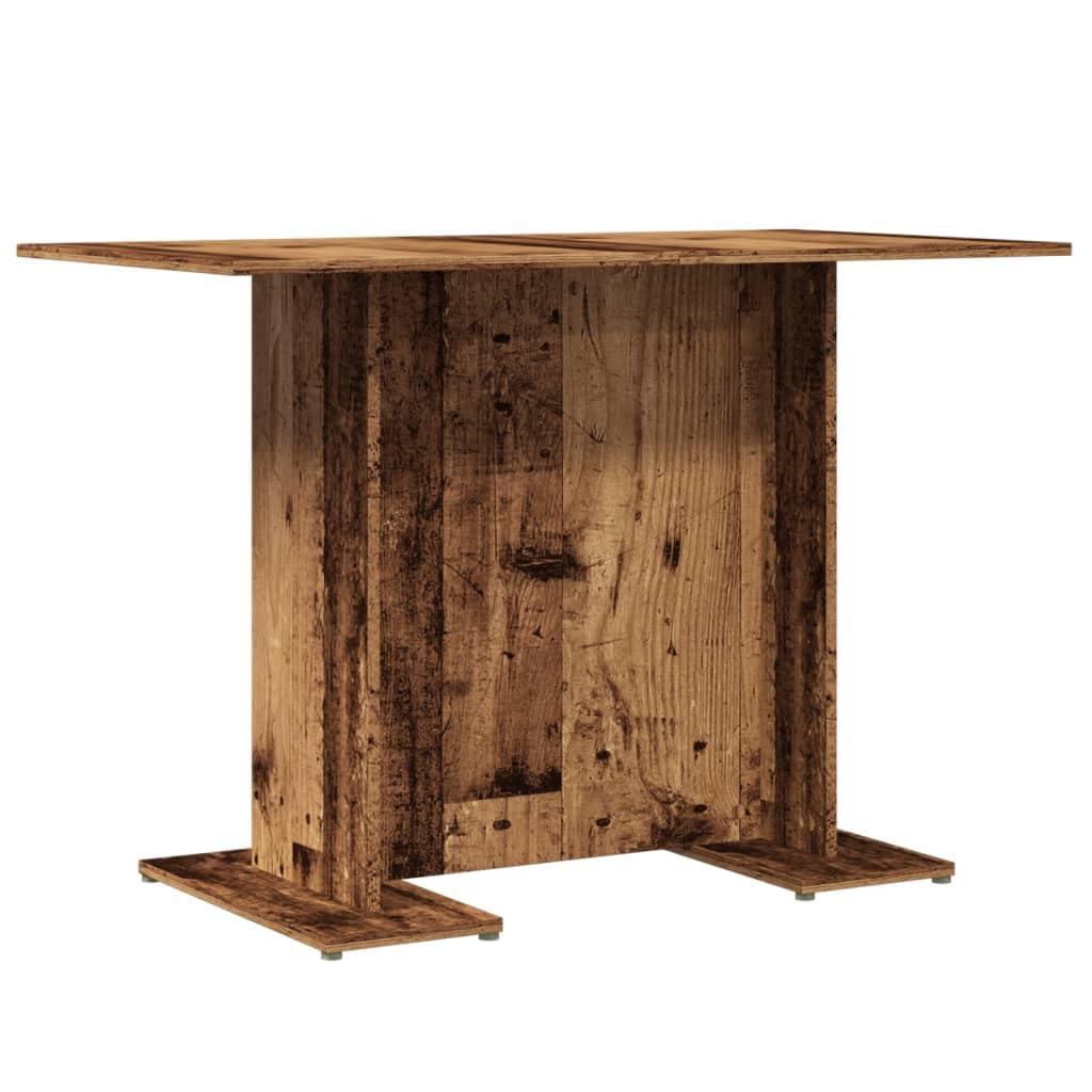 Stół do jadalni o wyglądzie starego drewna 110 x 60 x 75 cm materiał
