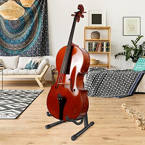 Mallez Cello Stand, Folding A-Frame Cello Support Holder With Non-Slip Rubber Soft Foam Arms For Violin 1/8-4/4 Cellos Guitar Electric Bass #TOP6