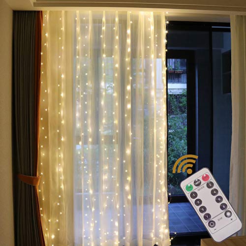 Guirnalda de luces LED GUOCHENG 3m x 3m con control remoto