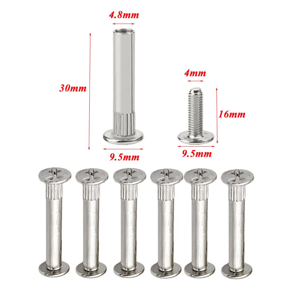 Set 120 Viti Connettore Per Mobili M5x25mm – Raccordo Per Armadi, Cassetti E Pannelli In Legno, Con Chiodi Da 14mm