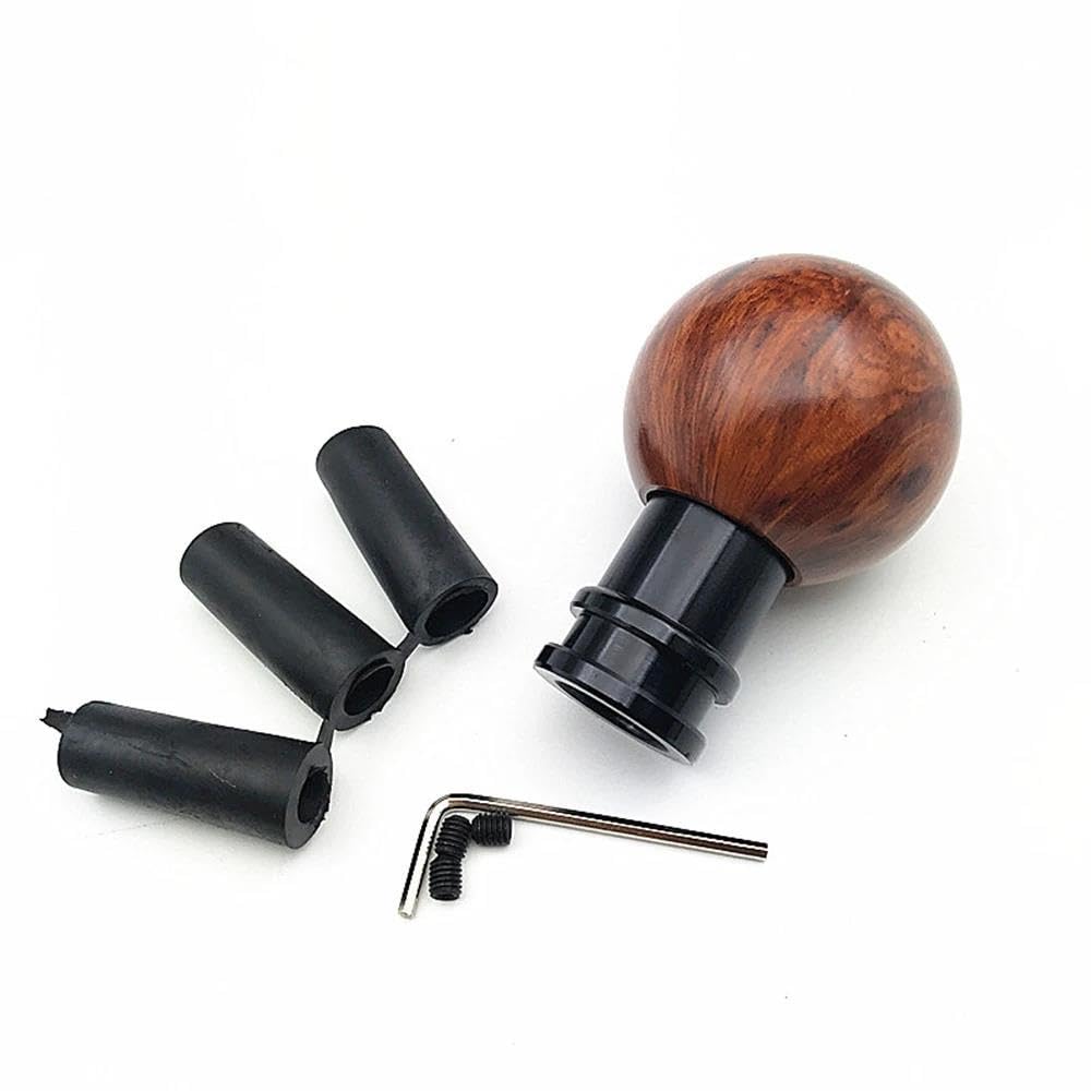 HYASDBWE Universal Mahogany Car Manual Transmission Gear Shift Knob Gear Stick Shifter Lever Knob for Toyota for Nissan Gear Shifter Parts(Brown)