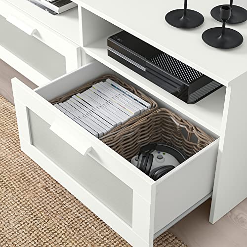 Banc TV BRIMNES ProTuning blanc grand rangement câbles dissimulés