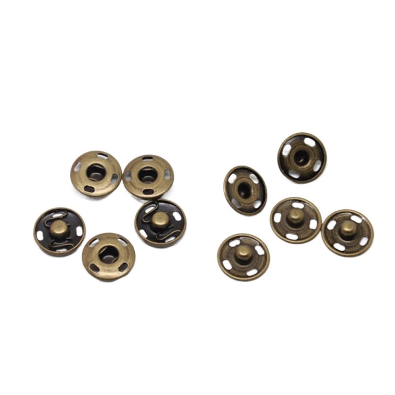 Packung mit 100 Sets Metall-Druckknöpfen for Nähen von Lederhandwerk, Kleidung, Taschen, Druckknöpfen (Size : 19mm Gold)