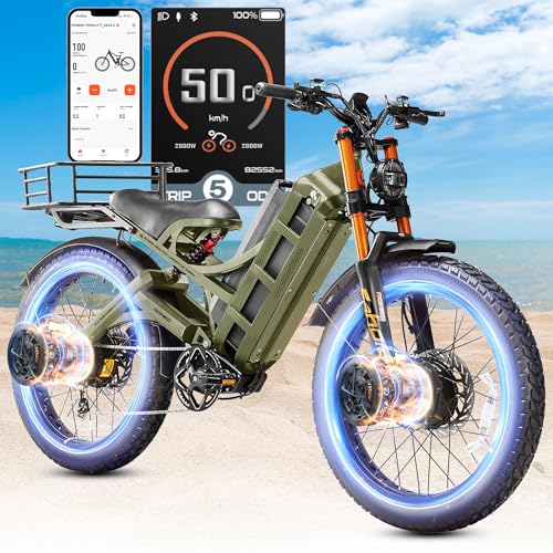 Image of 2026 eAhora Romeo Pro 3 /2 52-46 Mph Electric Bike for Adults, 6000W /4000W /2500W Dual Motor Ebike 60V 80Ah /52V 70Ah Battery 235+Miles Long Range, 26*4.0 inch /20*4.5 inch Fat Tire, Full Suspension, All Terrain