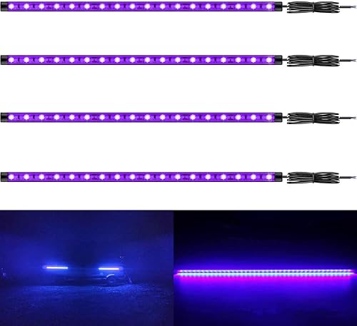 Vbakor Tira de luces LED de 12 V para barco marino ultra violeta y negro, luces de pesca nocturna, 5050 LED IP67, impermeable, tira LED UV para