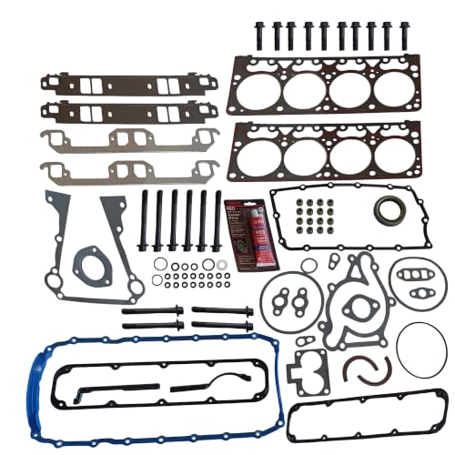 Image of Partsflow Full Gasket Set Bolts Compatible With 1998-2003 Dodge B2500 Ram Dakota 98 JEEP 5.9L OHV