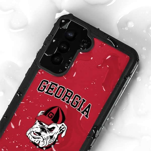 Skinit Waterproof Case Compatible with Samsung Galaxy S23 - Officially Licensed Georgia Bulldogs Design