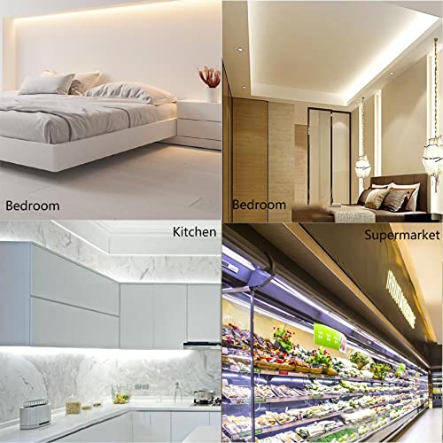 T&K TO-KING 4 Pcs 300mm Connectible Mains with Independent Switch T5 LED Under Cabinet Hard Strip Lighting Bars Hardwired LED Cupboard Light Fixtures 4000K - Image 5