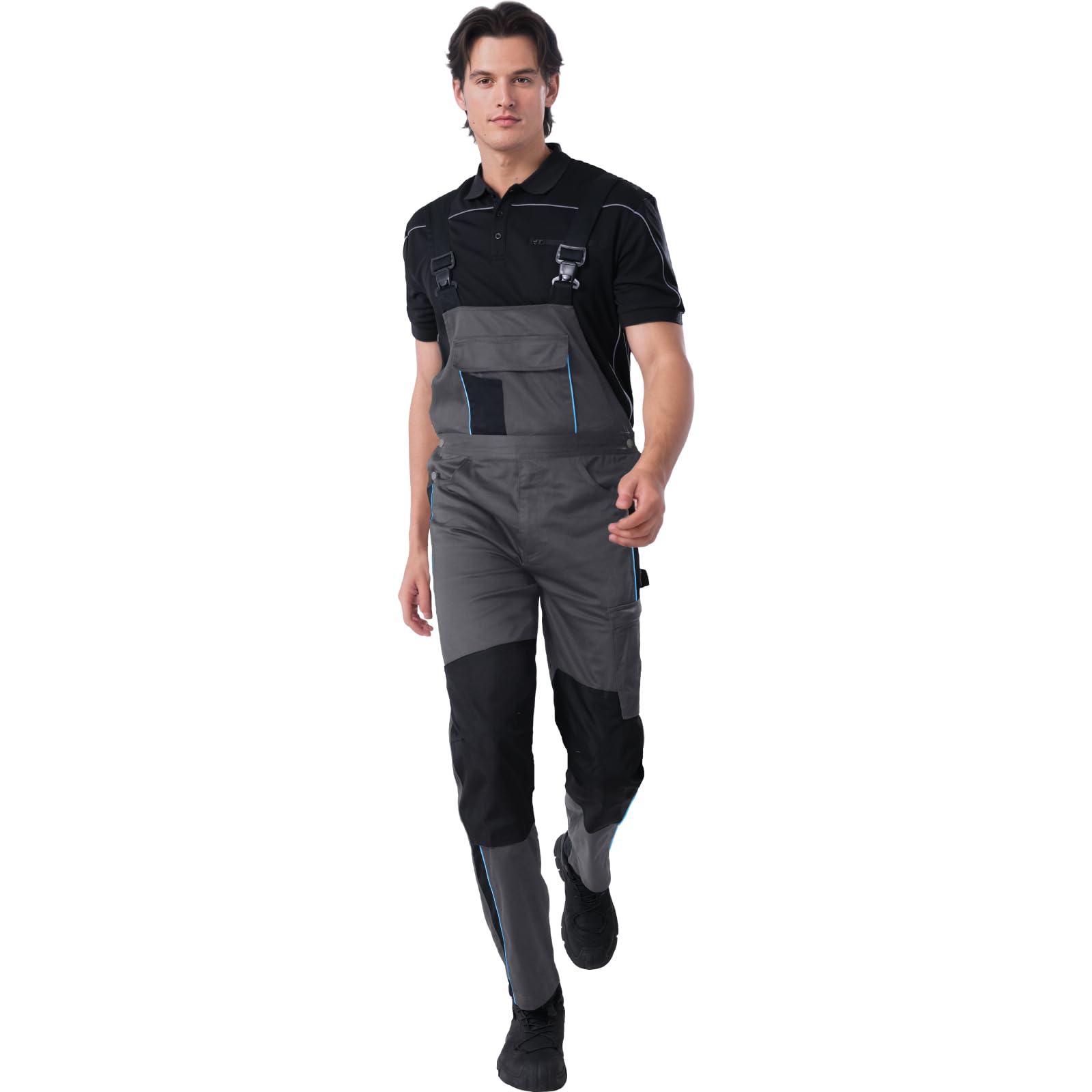 WORK IDEA Pantalon de Travail Stretch pour Hommes avec de Nombreuses Poches et Poches à Outils
