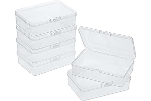 8-Piece Mini Hinged Lid Plastic Containers