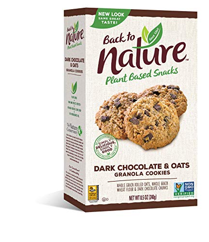 Back to Nature Cookies, Non-GMO Dark Chocolate & Oats, 8.5 Ounce