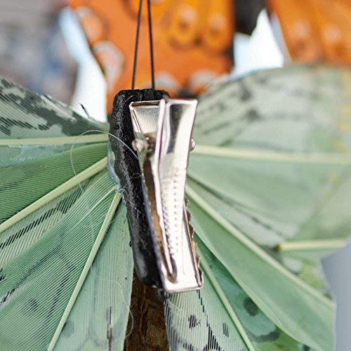 Factory Direct Craft Multicolored Feathered Butterflies- 12 Butterflies