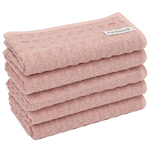 ふきん 一般的なふきんの5倍の圧倒的な吸水率 台拭き キッチンタオル 吸水 速乾 キッチンクロス 食器拭き 雑巾 掃除用品 ワッフル調 マイクロファイバー 5枚セット OSHAMY