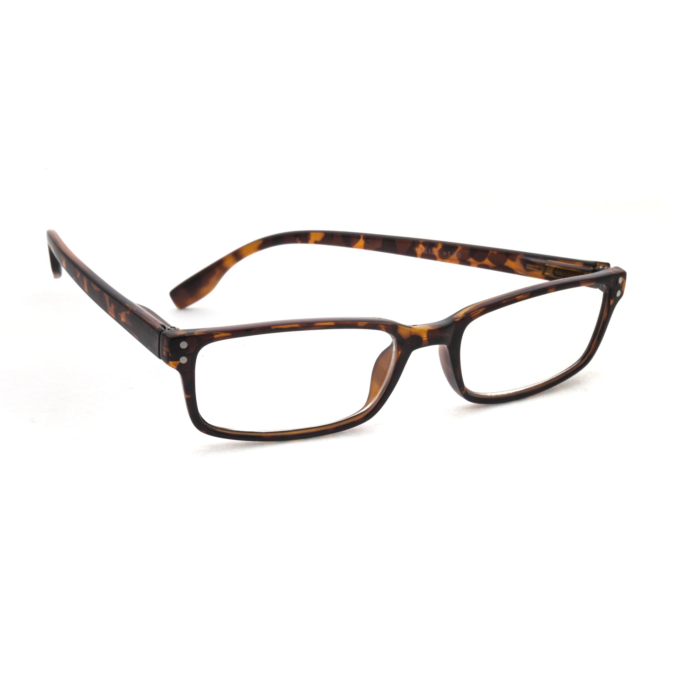 TIZIANO unisex Rectangular Eye shape New Age Reading Glasses with Spring Hinge (Model: 195125 Tortoise shell +2.00 )