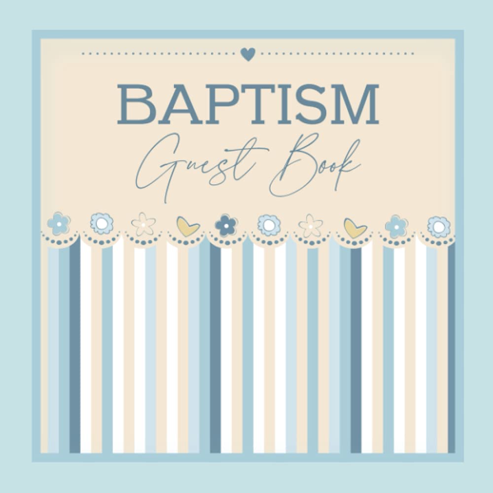 Baptism Guest Book: Memorable Special Day Keepsake Gift for Your Son - Message Book ( 110 Guests ) With Gift Log & Space to Add Photos. (Baby Blue)