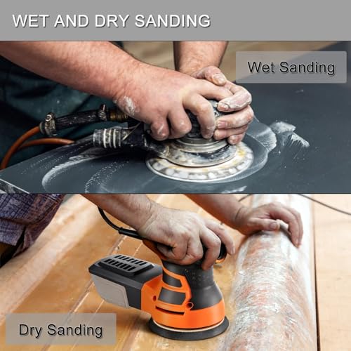 Image of 6 Inch 50 Pcs Wet Dry Sanding Discs Hook and Loop, 7000 Grit Sandpaper Automotive Wood Metal Polishing & Sanding, Silicon Carbide Sand Paper for Random Orbital Sander (Grit 7000)