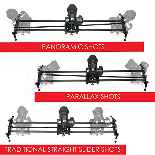 Pan-100 Track Motion Rail Stabilization DSLR Camera Slider: Parallax and Panoramic Slide, Light