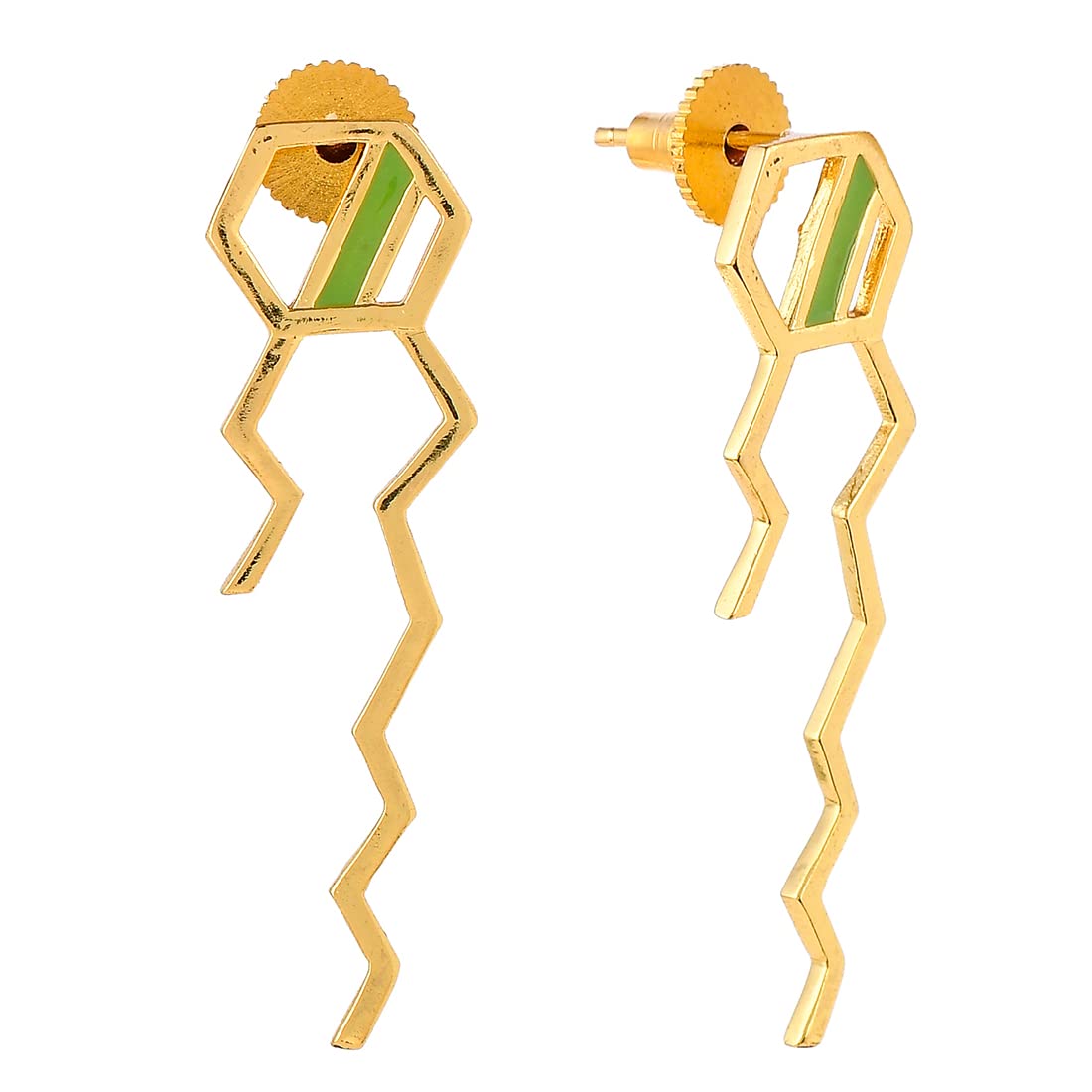 Benzene Squiggle Enamelled Earrings