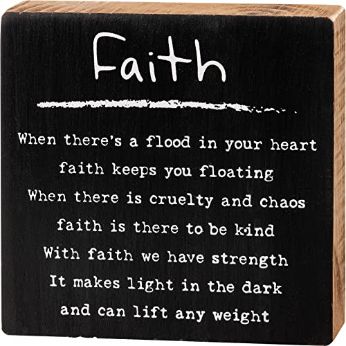 Primitivesbykathy112129faithblocksign4inchsquare Urban Country Home Decor Primitives by kathy 112129 faith block sign 4 inch square urban country home decor