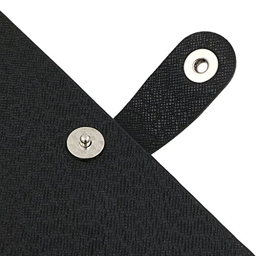 LOYMR 300 Cards PU Leather Business Name Card Books Office Business Card Holder Credit Cards Organizer Black - Thumbnail 6
