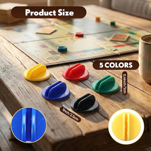 Image of 50 Pcs Multicolor Mini Card Stands Plastic Place Card Holders Paper Miniature Bases Paper Board Clips for Game Table Numbers Business Price Tags Menus Labels Party, 1 Inch in Diameter