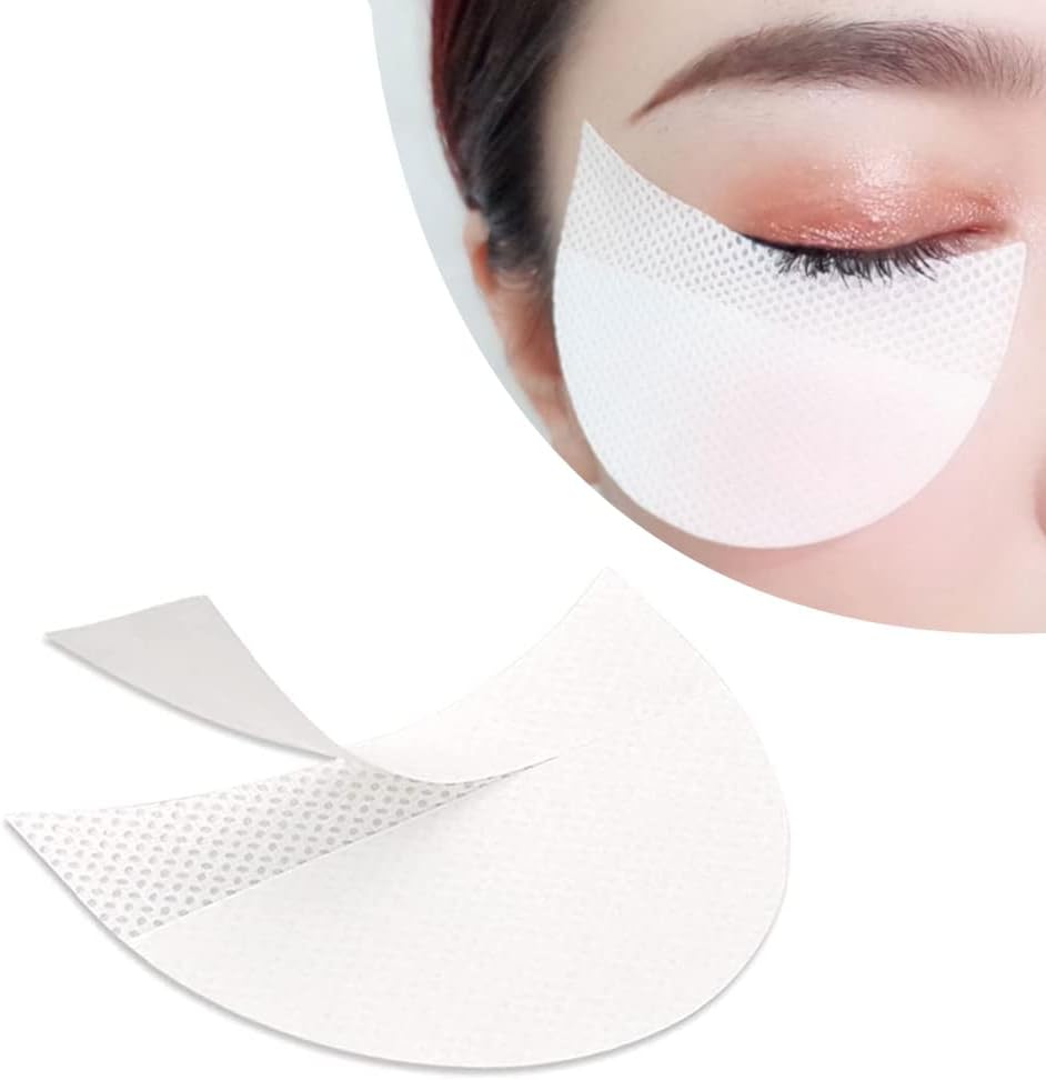 Faiteary 150pcs Eyeshadow Shields, Lint Free Eyeshadow Stencil Gel Pad Under Patches, Prevent Makeup Residue for Eyelash Extensions, Eyeliner, Lip and Tinting Makeup