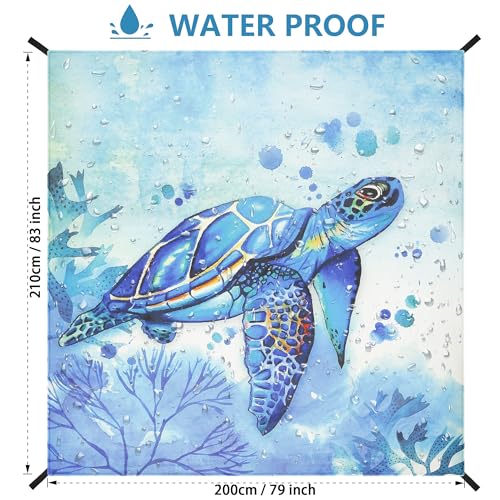 Image of WIWIGO Beach Blanket Mat Waterproof Sandproof for 2-8 Adults Quick Drying