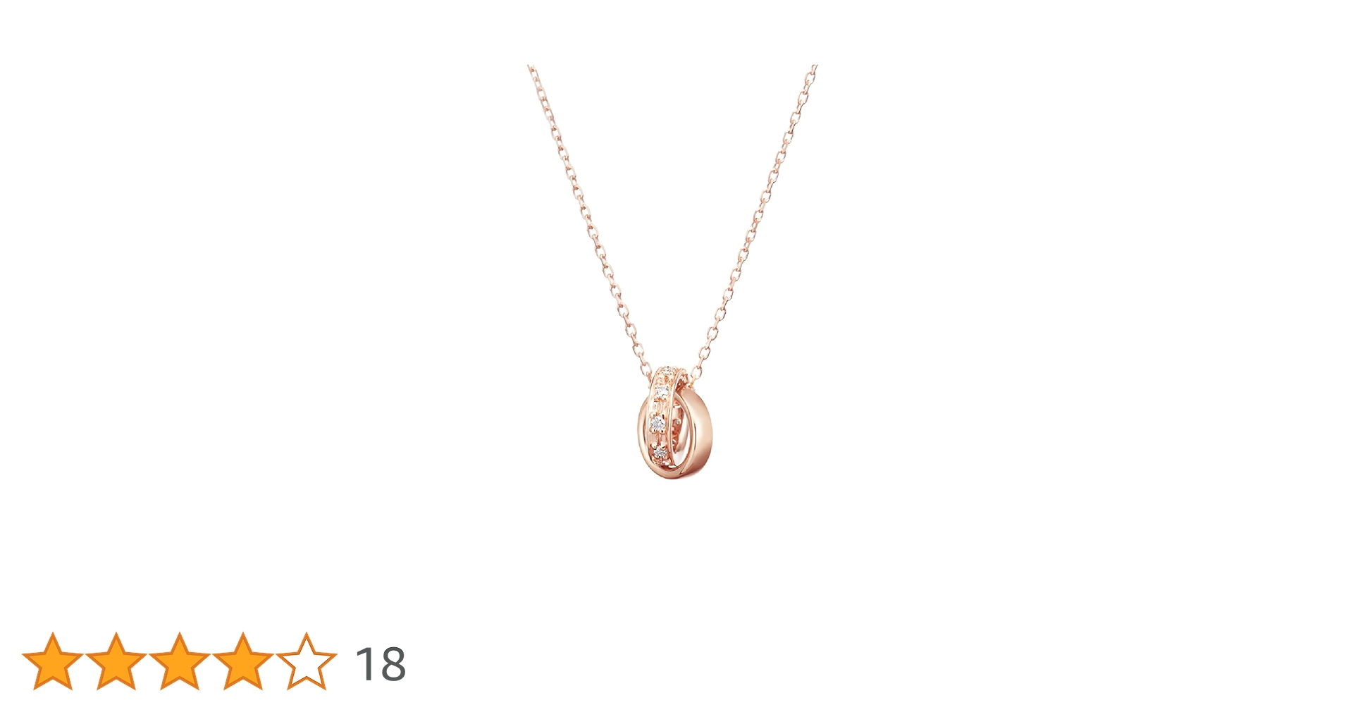 Amazon | 4℃ (ヨンドシー) ダブルループ ダイヤモンドK10ピンク