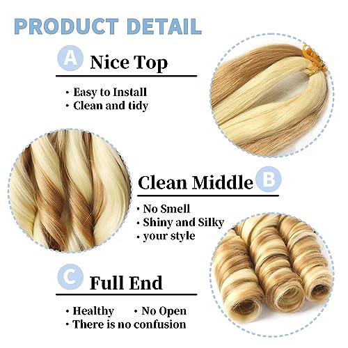 22 inch French Curl Braiding Hair 8 Pack Loose Wavy Spiral Curl Braids Crochet Hair Deep Wave Synthetic Extensions Pre Stretched Bouncy Braiding Hair(22 Inches - Image 3
