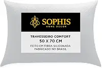 Travesseiro Macio 50X70cm Fibra Siliconada Antialérgico Anti Ácaro Toque Macio Pluma Capa de Algodão Percal Lavável na Máquina de Lavar 180 fios Suporte Macio Tecido Matelassê Perfil Médio (1)