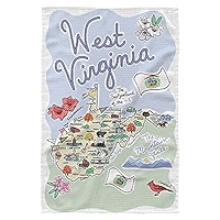 Fish Kiss® Torchon De Cuisine Super Absorbant Avec Motif Carte Du