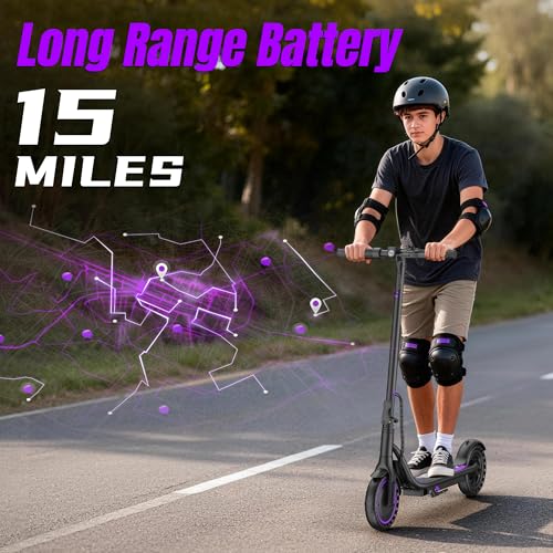 Image of Electric Scooter,350 /500W Powerful Motor,15-28 Miles Long Range,Dual Braking System,19 /22 Mph Speed,8.5 /10 inch Foldable E Scooter with Solid Tires