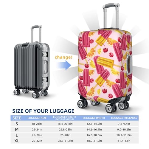 VOSERY Travel Luggage Cover - cute Popsicle Washable Suitcase Covers Protector Fits 18-32 Inches Luggage4
