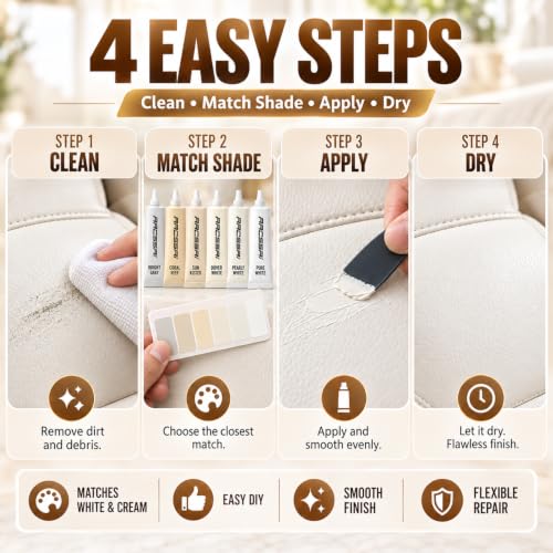 ARCSSAI White Leather Repair Kit